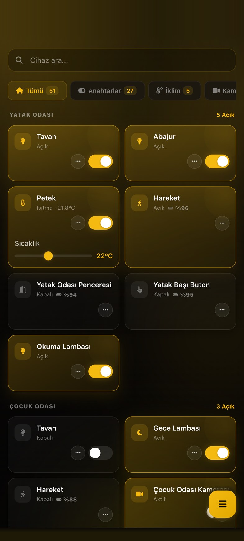 Cihazlar ekranı