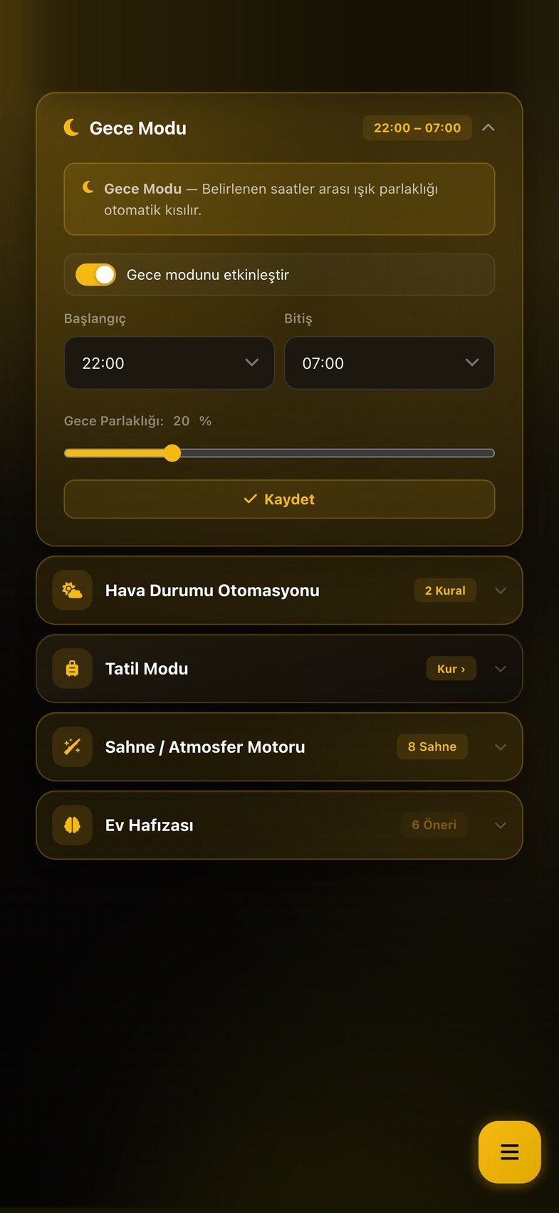 İyi Geceler ekranı