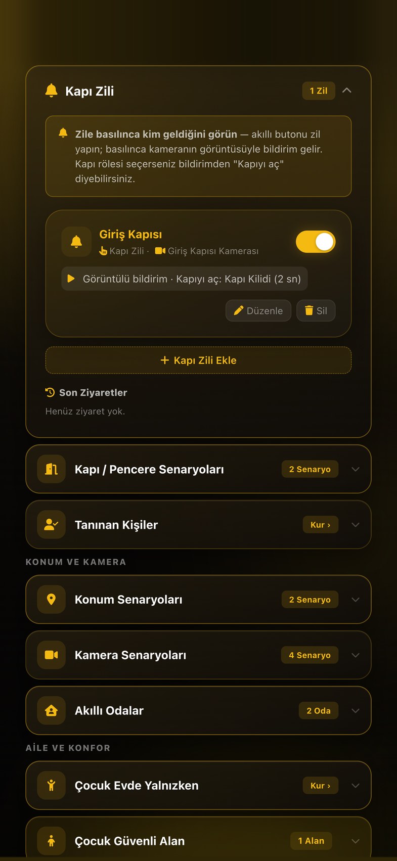 Kapı Zili ekranı
